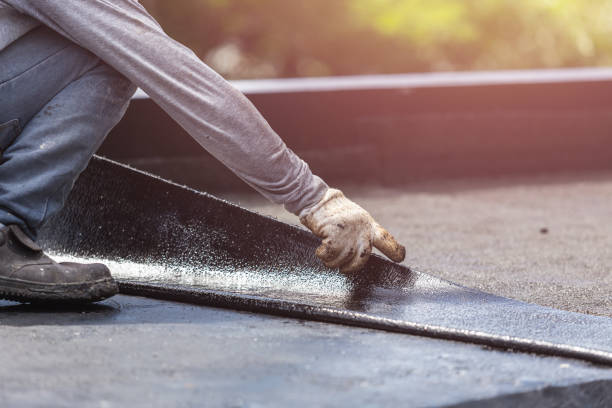 Professional Exterior Waterproofing technician working in Fulton, MI